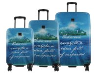 Saxoline Blue Koffer Spinner mit 4-Doppelrollen Gr....