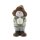 Iko Import Led Figuren Weihnachtsmann Schneemann mit Led Schneekugel stehend Bronze 12 cm x 24 cm x 14 cm