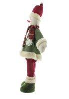 Iko Import Schneemann sitzend Weihnachtsdekoration Winterdekoration Rot 26 cm x 48 cm x 13 cm