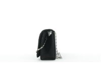 JSI Damen Schultertasche, Clutch, Abendtasche, 27 x 10 x 5 cm  Schwarz