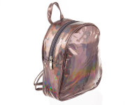 ii-Brands trendiger Mini-Rucksack Metallic Rose Gunmetal