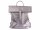 Vera Pelle Rucksack Daypack Echtleder aus Italien grau metallic