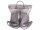 Vera Pelle Rucksack Daypack Echtleder aus Italien grau metallic