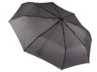 Leder Meid schwarzer Regenschirm Taschenschirm Hand&ouml;ffner  mit Klettverschluss