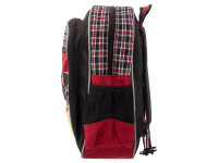 STEFANO 1702-29-60 Kinder Rucksack Rennauto kariert