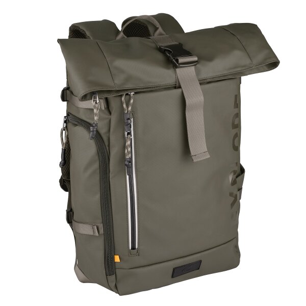 camel active Explorer Rolltop Backpack L Herren Rucksack khaki