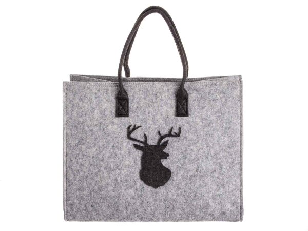 Prato Filztasche Shopper  FT01-S light grey